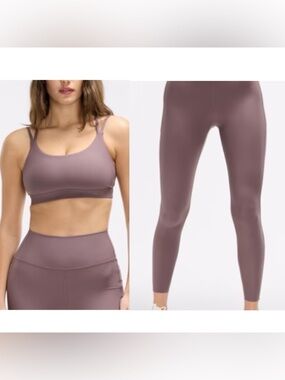 Peloton Set Cadent Leggings Strappy Bra size Small Size XS Pockets Purple